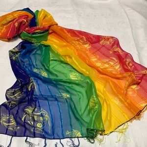 Colorful Fish Print Swim Sarong